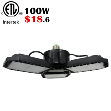 intertek 100w 120w 5years warranty whole price garage led light Tri-wing Ceiling Lighting Fixture for Warehouse